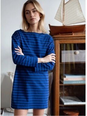MAREA Mariner Dress Blue Striped Sheath Dress Size Medium